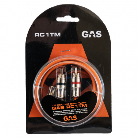 GAS RC1TM dubbelskärmad RCA-kabel, 1 meter i gruppen Bilstereo / Kabler / Signalkabler hos BRL Electronics (910RC1TM)