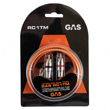 GAS RC1TM dobbelt skærmet RCA-kabel, 1 meter i gruppen Bilstereo / Kabler / Signalkabler hos BRL Electronics (910RC1TM)