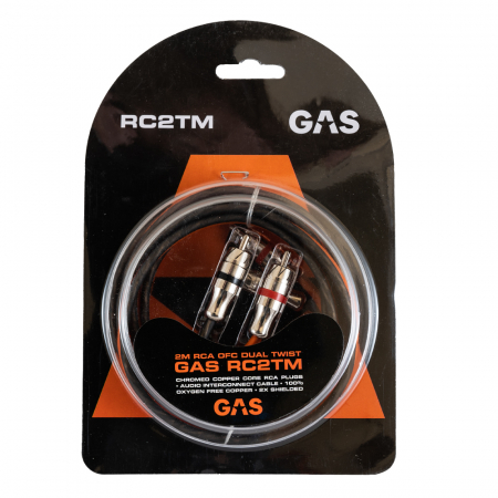 GAS RC2TM dubbelskärmad RCA-kabel, 2 meter i gruppen Bilstereo / Kabler / Signalkabler hos BRL Electronics (910RC2TM)