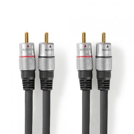 Nedis RCA-signalkabel för stereobruk i gruppen Hjemmestereo / Kabler / Analoge kabler hos BRL Electronics (NEDIS2RCA)