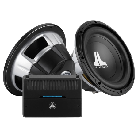2-pak JL Audio 10W0v3-4 med RD500/1, 2x10 baspakke i gruppen Pakkeløsninger / Pakker til bilen / Baspakke hos BRL (SET10W0V34PKT1)