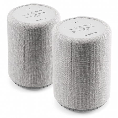 2-pack Audio Pro G10, ljusgrå röststyrd smarthögtalare i gruppen Hjemmestereo / Højttalere / Smarte højttalere hos BRL Electronics (SET287G10X2)