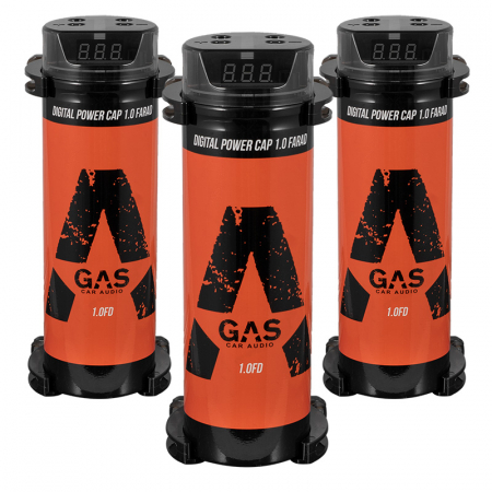 3-pak GAS CC1FD Strømkondensator 1.0F Standard i gruppen Bilstereo / Tilbehør / Powerkondensatorer hos BRL Electronics (SET3XCC1FD)