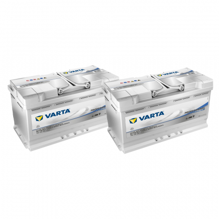 Batteripaket, 2 stycken Varta DP AGM 850A 95Ah, startbatteri i gruppen Bilstereo / Tilbehør / Batterier hos BRL Electronics (SET418840095085V)