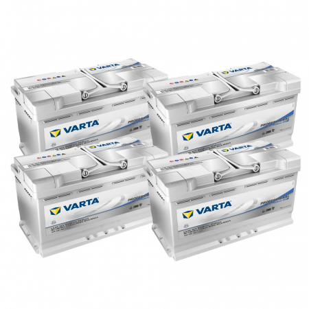 Batteripaket, 4 stycken Varta DP AGM 850A 95Ah, startbatteri i gruppen Bilstereo / Tilbehør / Batterier hos BRL (SET418840095085VX4)