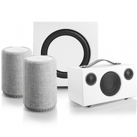 Audio Pro Multiroompaket Large, vitgrå i gruppen Pakkeløsninger / Pakker til hjemmet / Multiroompakker hos BRL (SETA10PKT10)