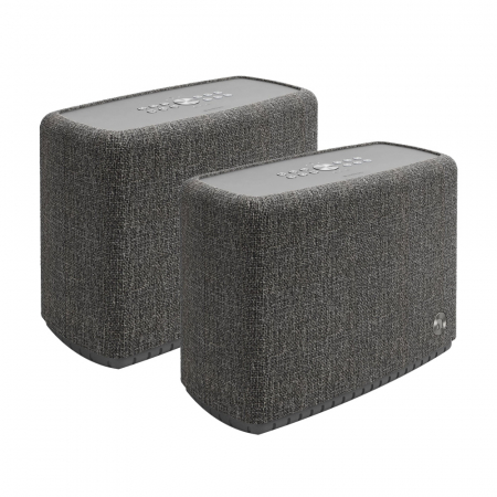 2-pack Audio Pro A15 portabel WiFi- och Bluetooth-högtalare, mörkgrå i gruppen Hjemmestereo / Højttalere / WiFi-højttalere hos BRL Electronics (SETA15DGX2)