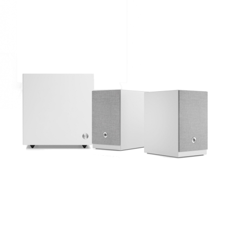 Audio Pro A28 W i hvid med SW-5, aktivt 2.1 højttalerpakke i gruppen Pakkeløsninger / Pakker til hjemmet / Stereopakker hos BRL (SETA28WPKT2)