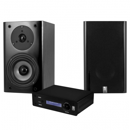 System One A50BT & System One SB-15B stereopaket, svart i gruppen Pakkeløsninger / Pakker til hjemmet / Stereopakker hos BRL Electronics (SETA50BTPKT7)