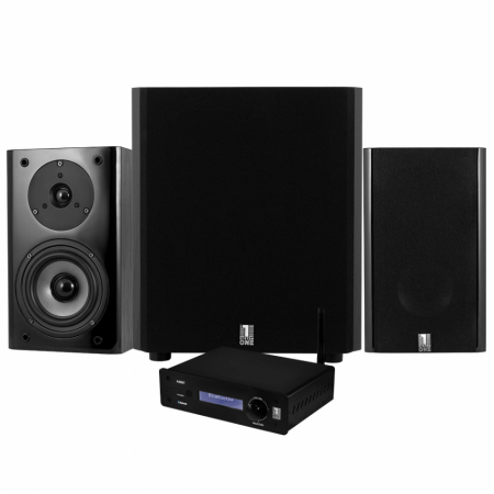 System One A50BT med SB-15B stativhögtalare & W-100 Sub, svart i gruppen Pakkeløsninger / Pakker til hjemmet / Stereopakker hos BRL (SETA50BTPKT8)