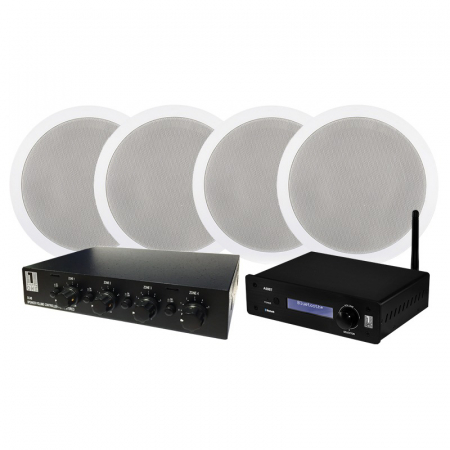 System One A50BT med 2 par IC820 + SC4B högtalarväxel i gruppen Nyheder hos BRL Electronics (SETA50PKT19)