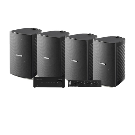 4-pack Yamaha NS-AW294 med Tangent Ampster BT III og højttalervælger, udendørspakke i gruppen Pakkeløsninger / Pakker til hjemmet / Multiroompakker hos BRL (SETAMPSTERBTIIIPKT5)