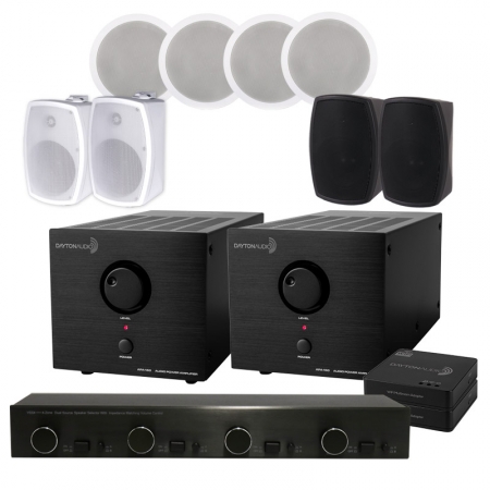 Dayton Audio APA150 med högtalarväxel, wifi-adapter & 3par högtalare i gruppen Pakkeløsninger / Pakker til hjemmet / Multiroompakker hos BRL (SETAPA150PKT12)