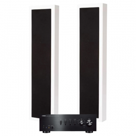 Yamaha A-S501 MK II & 2-pack DLS Flatbox XXL, stereopaket i gruppen Pakkeløsninger / Pakker til hjemmet / Stereopakker hos BRL Electronics (SETAS501PKT5)