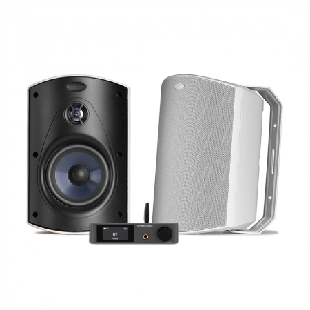 Dynavoice CA802BT & Polk Audio Atrium 6 hvide udendørshøjttalere, stereopakke i gruppen Pakkeløsninger / Pakker til hjemmet / Stereopakker hos BRL (SETATRIUM6PKT2)