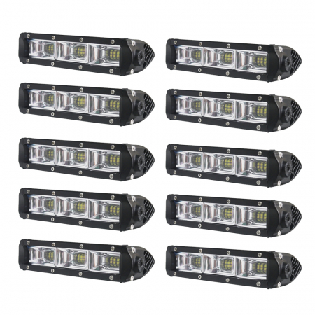 10-pak NIZLED B27RF, 6 tommer / 19 cm LED-rampe, 27W, arbejdsljuspakke i gruppen Arbejdsbelysning hos BRL (SETB27RFX10)