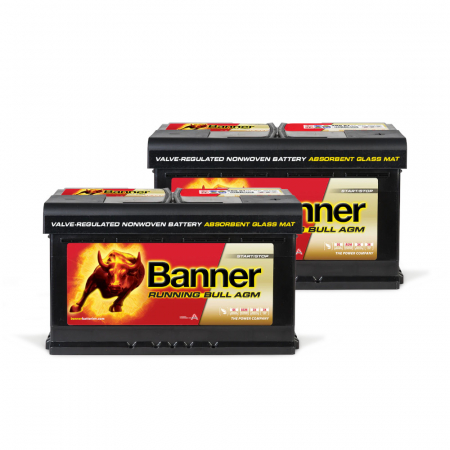 Batteripaket, 2 stycken Banner 80Ah AGM i gruppen Bilstereo / Tilbehør / Batterier hos BRL Electronics (SETBANNER80X2)