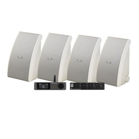 4-pack Yamaha NS-AW592 i hvid med Dynavoice CA802BT og SC4B, udendørspakke i gruppen Pakkeløsninger / Pakker til hjemmet / Multiroompakker hos BRL (SETCA802BTPKT22)