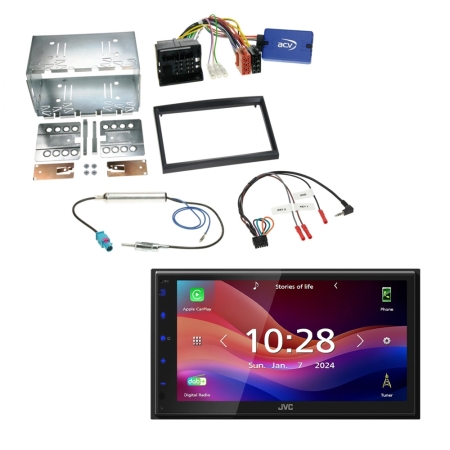 JVC KW-M695DBW bilstereopakke til Citroen/Fiat/Peugeot/Toyota i gruppen Bilstereo / Hvad passer i min bil / Citroën / C3 / C3 2002-2009 hos BRL (SETCITROENPKT1)