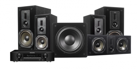 Dynavoice Definition DM-6 Svart Hembiopaket 5.1 med Marantz NR1508 i gruppen Pakkeløsninger / Pakker til hjemmet / Hjemmebiograf & Hjemmebiografpakker hos BRL (SETDM6PKT2)