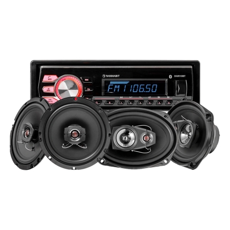 Bass Habit DMR10BT bilstereopakke med Rebel-højttalere i gruppen Pakkeløsninger / Pakker til bilen / Bilstereopakke hos BRL (SETDMR10BTREBEL)