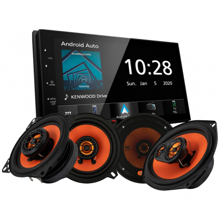 Kenwood DMX5020BTS & GAS MAD X1-højttalere, bilstereopakke i gruppen Pakkeløsninger / Pakker til bilen / Bilstereopakke hos BRL Electronics (SETDMX5020BTSX1)