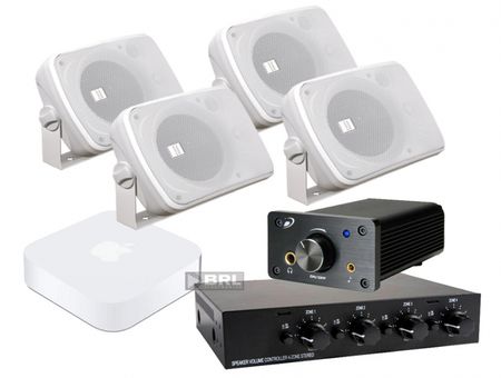 Lådhögtalare, högtalarväxel & förstärkare + trådlös mottagare i gruppen Pakkeløsninger / Pakker til hjemmet / Multiroompakker hos BRL (SETDTA120PKT10)