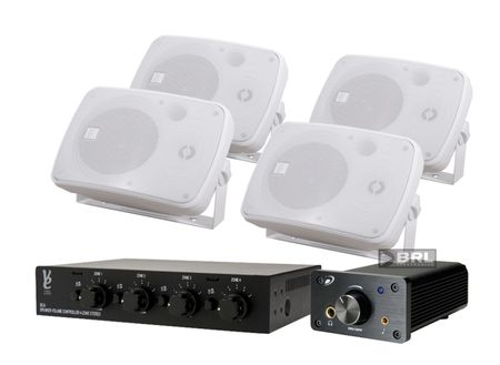 Dayton Audio DTA-120 + Veres Audio högtalarväxel + Veres Audio 244WIT i gruppen Pakkeløsninger / Pakker til hjemmet / Multiroompakker hos BRL (SETDTA120PKT2)