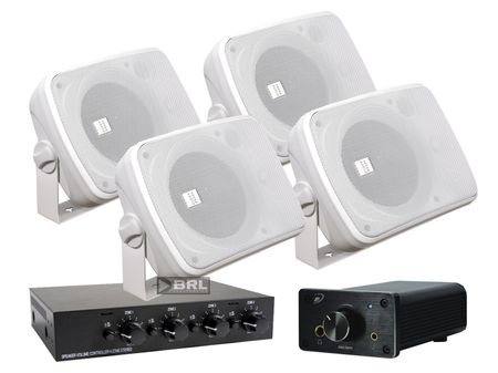  Dayton Audio DTA-120 + System One högtalarväxel + Veres Audio 255WIT i gruppen Pakkeløsninger / Pakker til hjemmet / Multiroompakker hos BRL (SETDTA120PKT4)