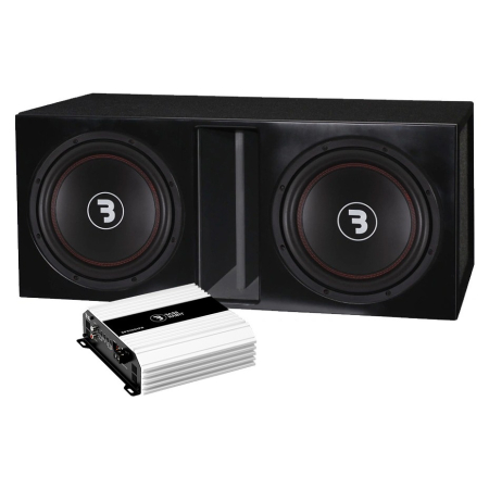 Bass Habit E300D2 i portet kabinet med SP31001FR, 2x12-baspakke i gruppen Pakkeløsninger / Pakker til bilen / Baspakke hos BRL (SETE300D2PKT4)