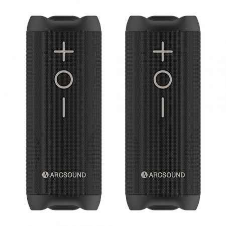 2-pakke Arcsound EDGE Bluetooth-højttalere, sort i gruppen Hjemmestereo / Højttalere / Bluetoothhøjttalere hos BRL (SETEDGEX2)