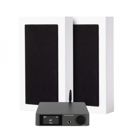 Dynavoice CA802BT & 2-pack DLS Flatbox Midi v2, stereopaket i gruppen Pakkeløsninger / Pakker til hjemmet / Stereopakker hos BRL Electronics (SETFBMIDIPKT4)