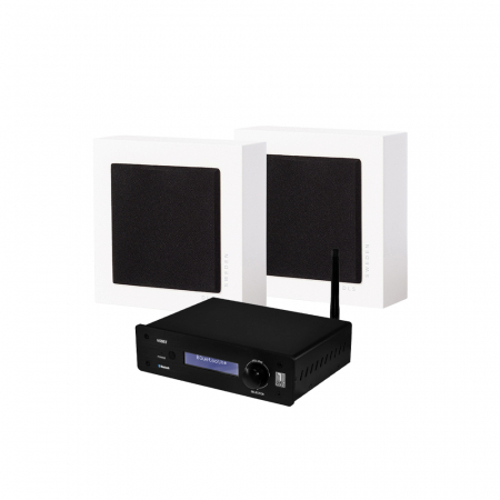 System One A50BT & 2-pack DLS Flatbox Slim Mini, stereopaket i gruppen Pakkeløsninger / Pakker til hjemmet / Stereopakker hos BRL Electronics (SETFBMINIPKT6)