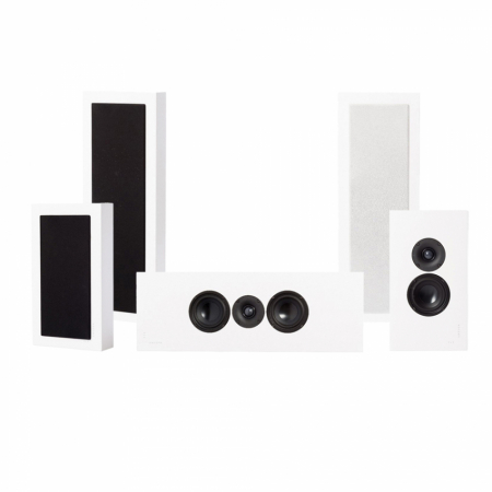 DLS Flatbox XL v2 On-Wall 5.0 högtalarpaket, vit i gruppen Pakkeløsninger / Pakker til hjemmet / Højttalerpakker hos BRL Electronics (SETFBXLPKT2)