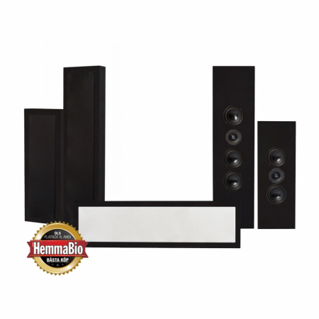 DLS Flatbox XXL On-Wall 5.0 högtalarpaket, svart i gruppen Pakkeløsninger / Pakker til hjemmet / Højttalerpakker hos BRL Electronics (SETFBXXLPKT7)
