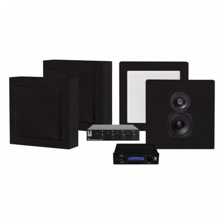 System One A50BT, SC4B & 2 par matsorte DLS Flatbox Mini i gruppen Pakkeløsninger / Pakker til hjemmet / Multiroompakker hos BRL Electronics (SETFLATBOXMINIPKT2)