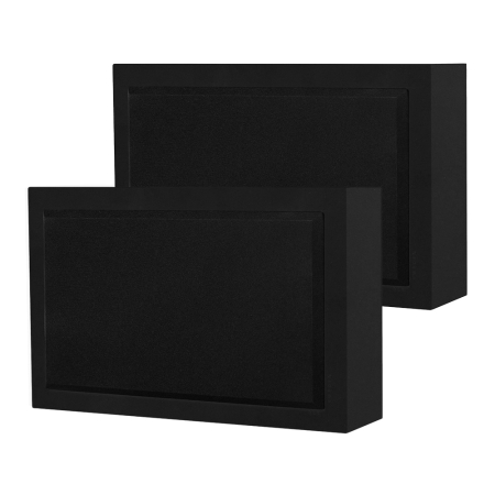 2-pak DLS Flatsub 8.2 vægmonteret aktiv subwoofer, mat sort i gruppen Nyheder hos BRL (SETFS82PKT2)