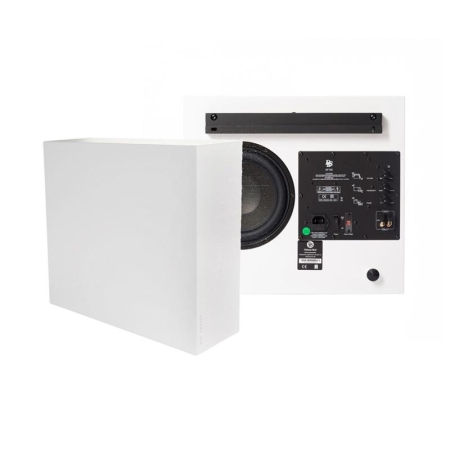 2-pak DLS Flatsub Midi væghængt aktiv subwoofer, mat hvid i gruppen Nyheder hos BRL (SETFSMIDIPKT1)