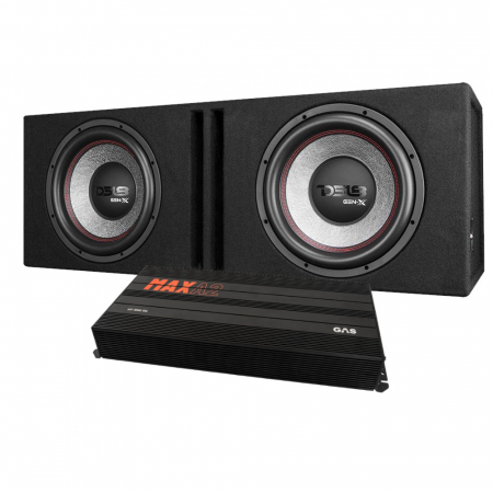 DS18 GEN-X212LD og GAS MAX A2-1500.1DL, baspakke i gruppen Pakkeløsninger / Pakker til bilen / Baspakke hos BRL Electronics (SETGENX212LDPKT1)