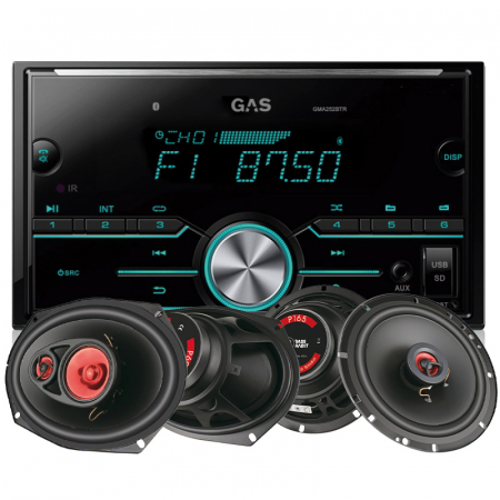GAS GMA252BTR & Bass Habit Play-högtalare i gruppen Pakkeløsninger / Pakker til bilen / Bilstereopakke hos BRL Electronics (SETGMA252BHPLAY)