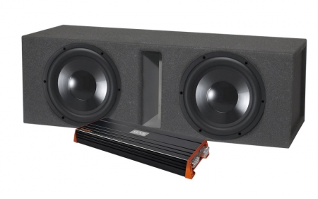 GAS PRO 2000.1 med 2 st Dayton Audio RSS265HO-4 & GAS GV-låda i gruppen Pakkeløsninger / Pakker til bilen / Baspakke hos BRL Electronics (SETGV210PKT2)