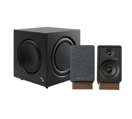 Onkyo GX-30ARC med Audio Pro SW-10 aktivt 2.1 højttalerpakke, sort i gruppen Pakkeløsninger / Pakker til hjemmet / Stereopakker hos BRL (SETGX30ARCPKT1)