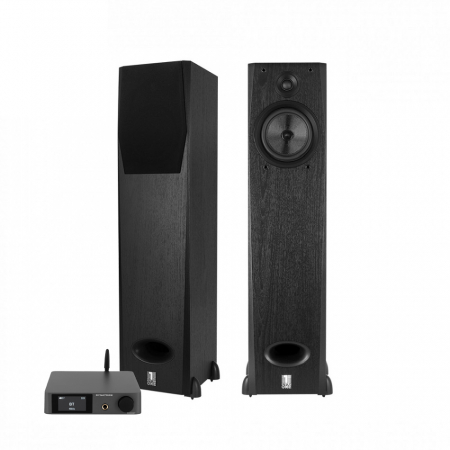 Dynavoice CA802BT & System One H16B stereopaket, svart i gruppen Pakkeløsninger / Pakker til hjemmet / Stereopakker hos BRL Electronics (SETH16BPKT4)