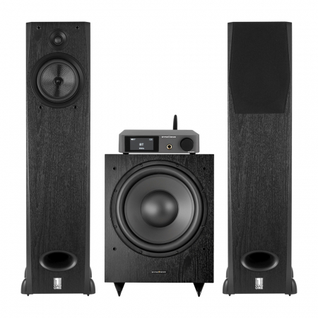 Dynavoice CA802BT & System One H16B 2.1 stereopaket, svart i gruppen Pakkeløsninger / Pakker til hjemmet / Stereopakker hos BRL Electronics (SETH16BPKT5)