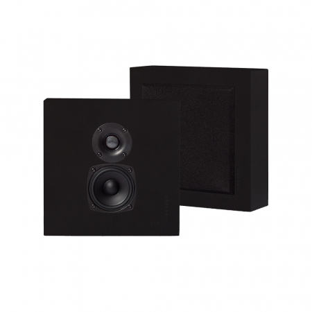 2-pak DLS Flatbox Mini on-wall højttalere, mattsort i gruppen Hjemmestereo / Højttalere / Vægmonterede højttalere hos BRL Electronics (SETHFB24249SBX2)