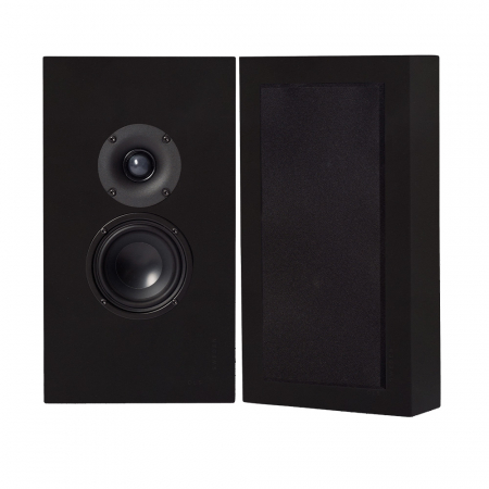 2-pak DLS Flatbox Midi on-wall højttalere, mattsort i gruppen Hjemmestereo / Højttalere / Vægmonterede højttalere hos BRL Electronics (SETHFB38219SBX2)