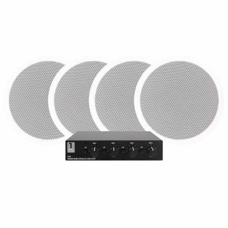 2 par DLS IC611, 6.5” indbygningshøjttalere & System One SC4B i gruppen Pakkeløsninger / Pakker til hjemmet / Multiroompakker hos BRL Electronics (SETIC611PKT1)