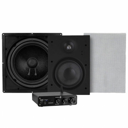 Dayton Audio DTA-2.1BT & System One IW690 med ME10S 2.1 stereopaket i gruppen Pakkeløsninger / Pakker til hjemmet / Stereopakker hos BRL Electronics (SETIW690PKT3)
