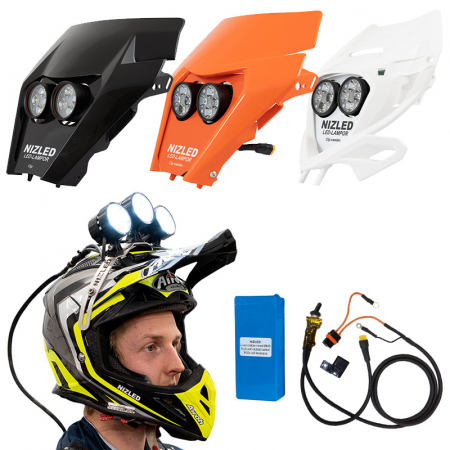 Nizled kåsakit 2017-2023 med 5 lampor, hjälmkit, 15Ah-batteri + kåsaladdare och lampkåpa i gruppen Bilstereo / LED-lys / Enduro / Hvad passer til min motorcykel / Beta / 2020- / 4-takt hos BRL Electronics (SETKASAKITT15)