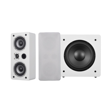 Dynavoice Magic LCR-4 med Challenger Sub 8 2.1 højttalerpakke, hvid i gruppen Pakkeløsninger / Pakker til hjemmet / Højttalerpakker hos BRL (SETLCR4PKT6)